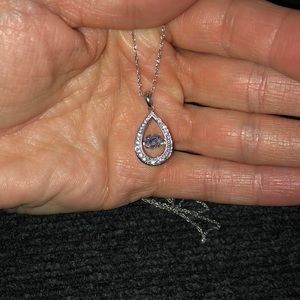 Sterling silver and cubic zirconia necklace